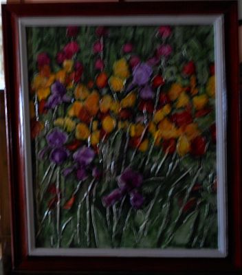 "Kwiatowe wariacje" - wymiary 61x71