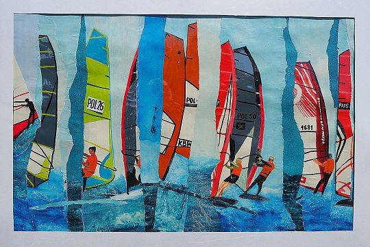 "Regaty windsurfingów" - wymiary 62x92  Sprzedany